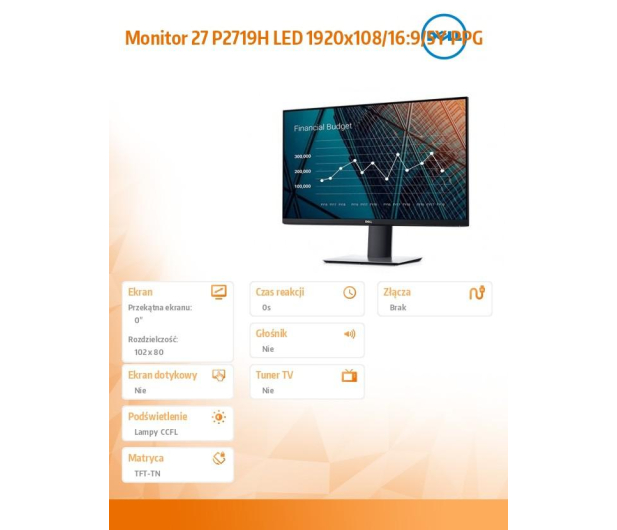 DELL 27'' P2719H 210-APXF/5Y - 615461 - zdjęcie 2